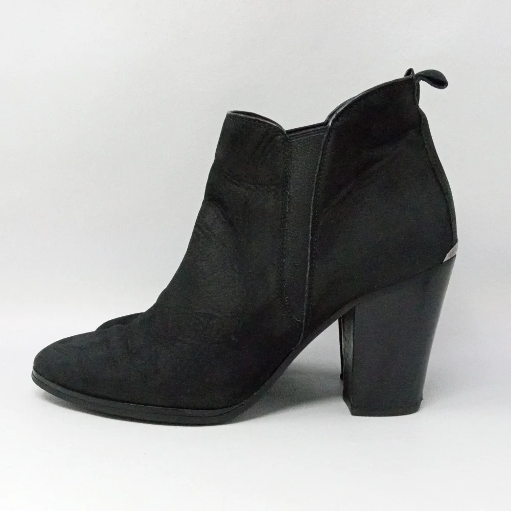 Michael Kors Back Leather Heeled Pull On Ankle Boots, Women's Size 9.5